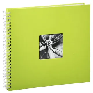 Hama Fotoalbum Jumbo 36x32 cm (Spiral-Album mit 50 Seiten, Fotobuch mit Pergamin-Trennblättern, Album zum Einkleben und Selbstgestalten) grün