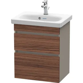 Duravit DuraStyle Waschtisch-Unterschrank DS640302143 50 x 36,8 cm, nussbaum dunkel/basalt matt, 2 Schubkästen, wandhängend