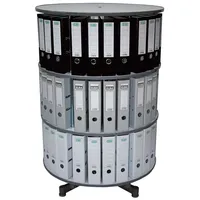 REEF Ordnerdrehsäule hellgrau bis zu 72 Ordner, Komplett drehbar, H: 123,0 cm