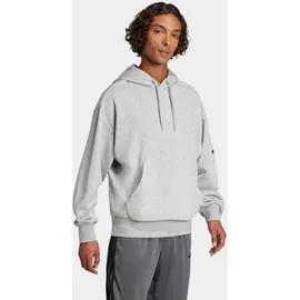 adidas Essentials Loose Fit 3 Bar Logo French Terry Kapuzenpullover Medium Grey Heather / Black S