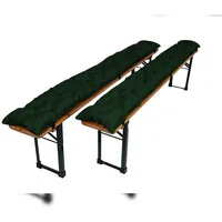 TexDeko Bierbankauflage 170 x 23 cm dunkelgrün 2-tlg.