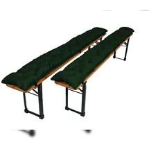 TexDeko Bierbankauflage 170 x 23 cm dunkelgrün 2-tlg.