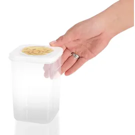 COM-FOUR Vorratsdosen Set transparent/weiß/gelb 4-teilig 1,3 l