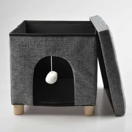 Duvo+ Katzenkratzhaus Gina 38 x 38 cm grau