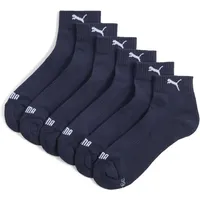 Puma Cushioned Quarter Socken 3er Pack Blau 43-46