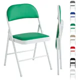 MCC direct Klappstuhl Kunstleder Klappstuhl gepolstert im 1er, 2er, 4er und 6er Set (1 St) grün