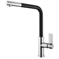 LINDBERGH® Armatur "1-Deco" Wasserhahn Küchenarmatur Schwarz Ausziehbar Chrom (8. Armatur 1-Deco)