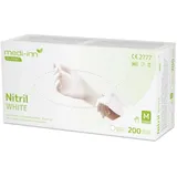 Medi-Inn Nitril white Einmalhandschuhe Puderfrei Big Box Fabauswahl(weiß,M (7-8),2000 Stück)