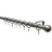 Gardinenstangen-Set Kugel Ø 19 mm Länge 120 cm Edelstahl-Optik