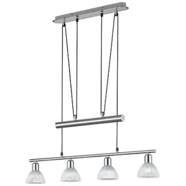 Trio Levisto 4-flg. nickel matt/alabasterfarbig