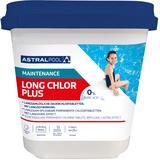 Astralpool Long Chlor Plus 250g Langzeit Chlortablette 1 kg, Langzeit-Chlor für Pools und Whirlpools - hohe Wirkstoffkonzentration, super lange Wirkungsdauer, optimale Löslichkeit, weniger Chlorgeruch