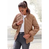 French Connection Steppjacke mit geripptem Stehkragen braun 54