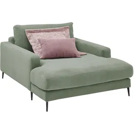 KAWOLA Relaxsessel CARA Feincord 132 x 84 x 170 cm Grün