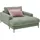 KAWOLA Relaxsessel CARA Feincord 132 x 84 x 170 cm Grün