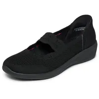 SKECHERS Ballerina SKECHERS "ARYA", Damen, Gr. 39, schwarz unifarben, Textil, Schuhe Ballerina, Freizeitschuh, Schlupfschuh mit Handsfree Slip-Ins Funktion
