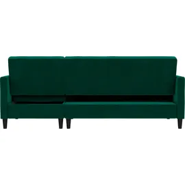 dorel home Ecksofa DOREL HOME "Celine, L-Form", grün (dunkelgrün), B:213cm H:83cm T:154cm, Veloursstoff 100% Polyester, Sofas, Ecksofa, mit Bett-Funktion und Stauraum. Recamiere beidseitig montierbar