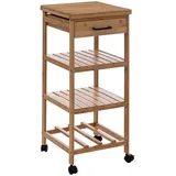 5five simply smart beistelltisch 3 ebenen mittel modell linha bambus - Braun