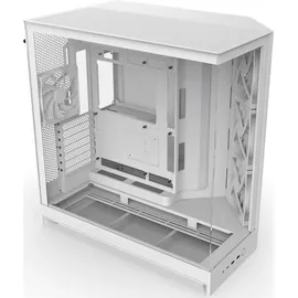 NZXT H9 Flow (2025) All White Midi Tower ATX Gaming Gehäuse weiß mit Glasfenster