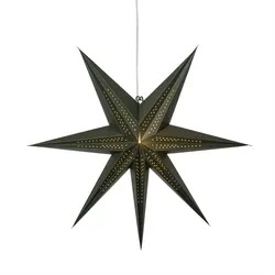 Papierstern Point Leuchtstern Weihnachtsstern Advent Faltstern hängend 60cm grün