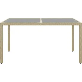 vidaXL Garten-Essgruppe 7-tlg. Beige