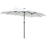 Outsunny Doppelsonnenschirm 450 x 265 cm Schwarz