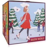 Adventskalender LA BELLE FEMME NOEL in würfelförmiger Box mit Schleife