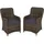 Garden Pleasure Gartensessel BORDEAUX 2 St. 55 x 70 x 106 cm braun
