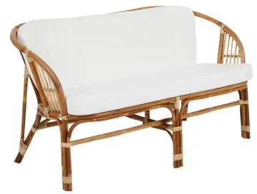 Brafab Astrakan 2-Sitzer Sofa 140cm aus Naturrattan inkl. Kissen