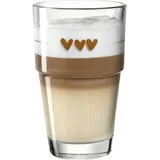 LEONARDO Latte-Macchiato-Becher Solo 250 ml Glas Braun