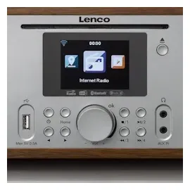 Lenco DIR-270WD Radio mit Internet, DAB, FM radio/ CD/BT - Wood