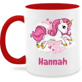 Tasse Tassen 325ml - Einhorn Name I Unicorn I Einhörner - 325 ml - Rot - einhorntassen personalisierter eigenem einhorntasse unicorns tasse+personalisiert und personalisierte wunschname einhörnern