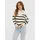 Vero Moda Saba Stripe Halbzippullover Birch / Stripes Black XL
