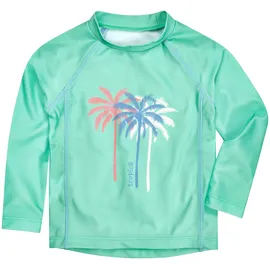 Playshoes Unisex Kinder Langarmshirt Rash-Guard-Shirt, Lang Mint Palmen, 86 cm-92 cm