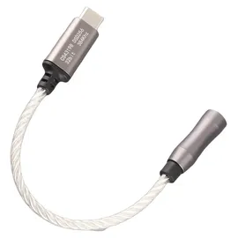 gistuch Typ C auf 3,5 mm Kopfhörerverstärker 15 cm/5,9 Zoll 120 dB für Android PCSilber