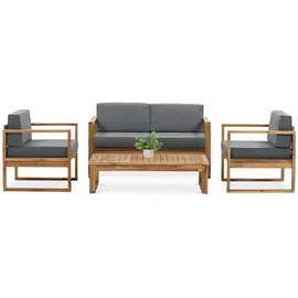 beautysofa Danilo Set 4-tlg. Braun/Grau