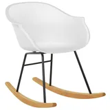 Beliani Schaukelstuhl, Weiß, Kunststoff, 1-Sitzer, 56x73x82 cm, Wohnzimmer, Sessel, Schaukelstühle