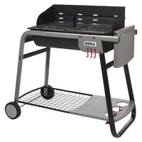 NEKA Holzkohlegrill, Schwarz, Metall, 58.5x120x95 cm, Grills & Outdoor-Küchen, Holzkohlegrills