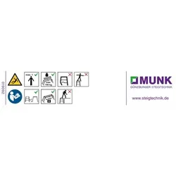 Aufkleber Bedienungsanleitung f. Arbeitsdiele