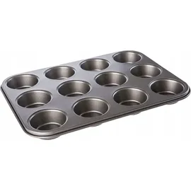 Kadax Muffinform, Backform für 12 Muffins, 35 x 26.5cm, aus Stahl, große Wölbungen, optimale Hitzeve - KADAX