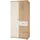 MID.YOU Kleiderschrank Wiki 90 x 191 x 53 cm Weiß/Eiche