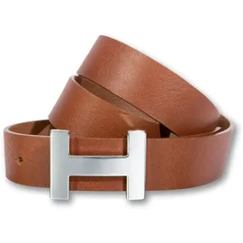 Silbergift Koppelgürtel Leder 100 Braun