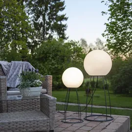 Star Trading Stehleuchte Mallorca Kunststoff/Metall 70 cm E27 Schwarz/Weiß