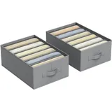 Songmics Kleiderschrank-Organizer 6 Fächer, Set, taubengrau