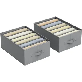 Songmics Kleiderschrank-Organizer 6 Fächer, Set, taubengrau