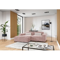 Fun Möbel Ecksofa Designersofa ROMY XS in Stoff Enjoy Me Rosa Ottomane Links