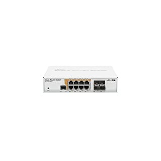 Mikrotik CRS112-8P-4S-IN Netzwerk-Schalter, Gigabit Ethernet (10/100/1000), weißer Ethernet-Anschluss unterstützt die Stromversorgung über diesen Port (PoE)