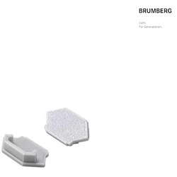 Brumberg Endkappen-Set zu LED-Trocken- einbauprofil 53774260 Farbe: grau BRUM-53101260