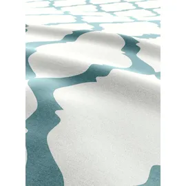 OTTO home Alba Biber petrol/weiß 200 x 200 cm + 2 x 80 x 80 cm