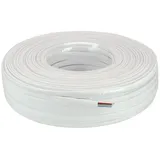 InLine Modularkabel, 6adrig Flachband weiß, 100m Ring