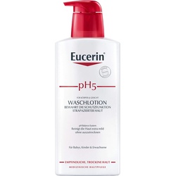 Eucerin, Duschmittel, pH5 Waschlotion mit Pumpe für Körper und Gesicht, 400 ml Lotion (400 ml)